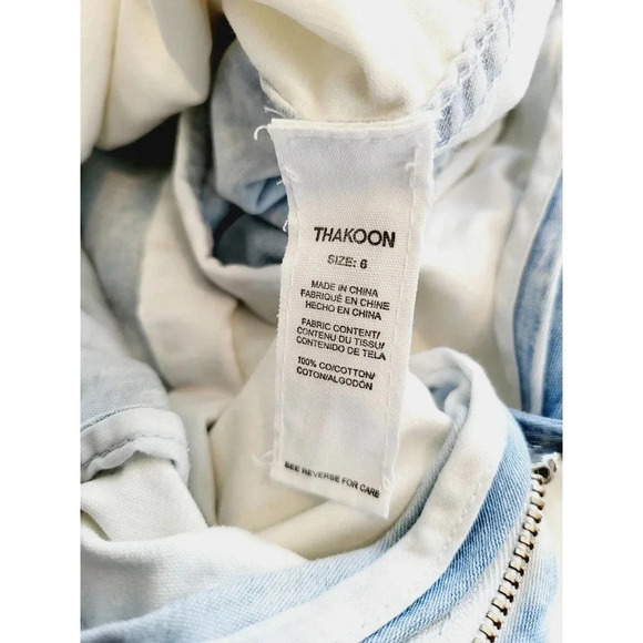 Thakoon Bleached Denim Utility Jumpsuit - /White Multi - Picture 7 of 9